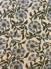 Hand block print, floral print, soft cotton fabric, Fabric modern floral fabric Indian print fabric womens dress fabric, Home Decor Fabric, - Rohiyaan